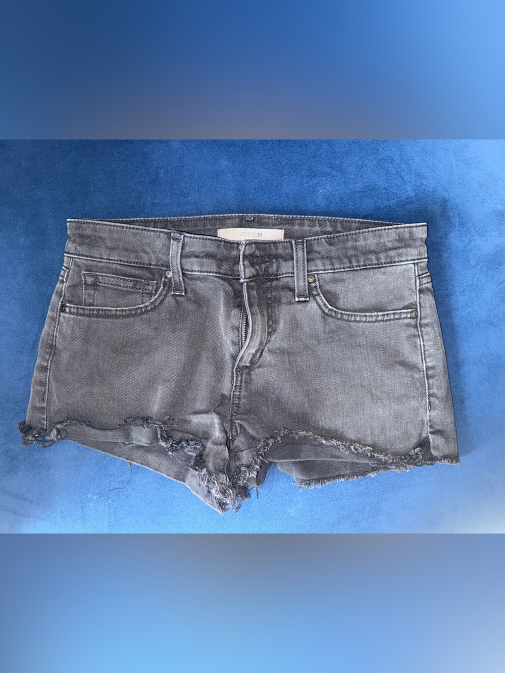 Joe's Jeans Faded Black Distressed Cutoff Denim Shorts